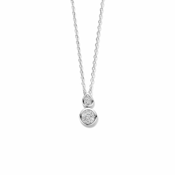 collier pendentif argent 925 cascade oxydes de zirconium sertis Naiomy silver Cherbourg – Image 2